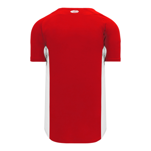 Athletic Knit Full Button Baseball Jersey with Contrast Mesh Inserts (BA1890)
